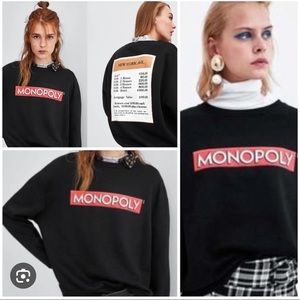 Zara monopoly sweatshirt size XS